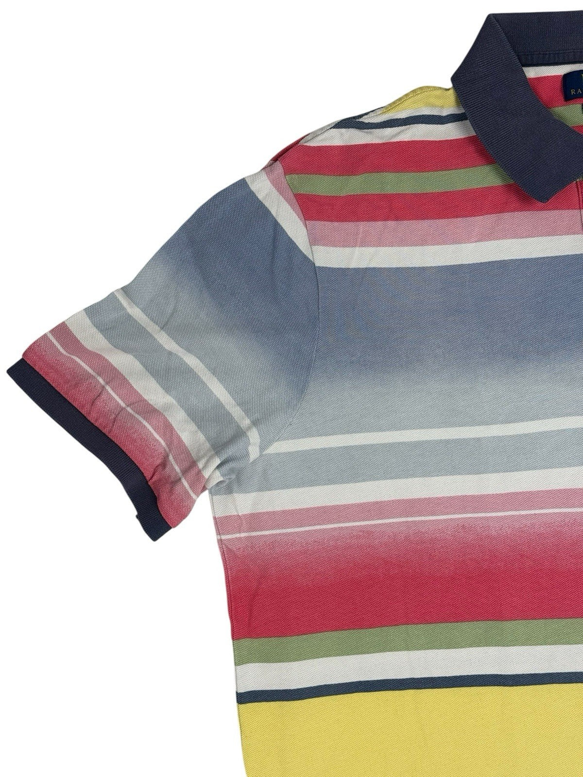 Polo Ralph Lauren Multicoloured Striped Classic Fit Polo Top Size Large