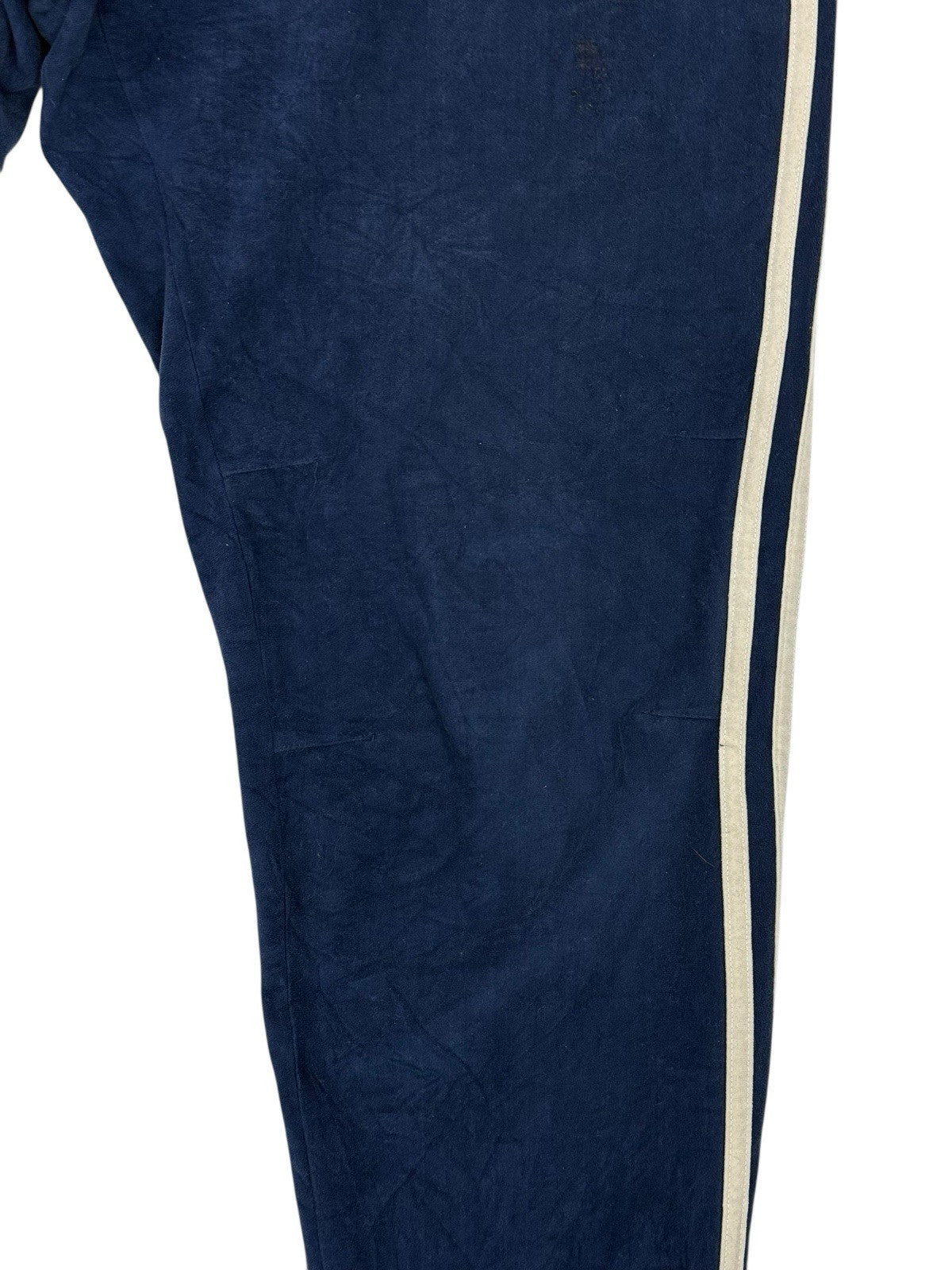 Adidas Vintage Blue Velour Tracksuit Bottoms XL 40W