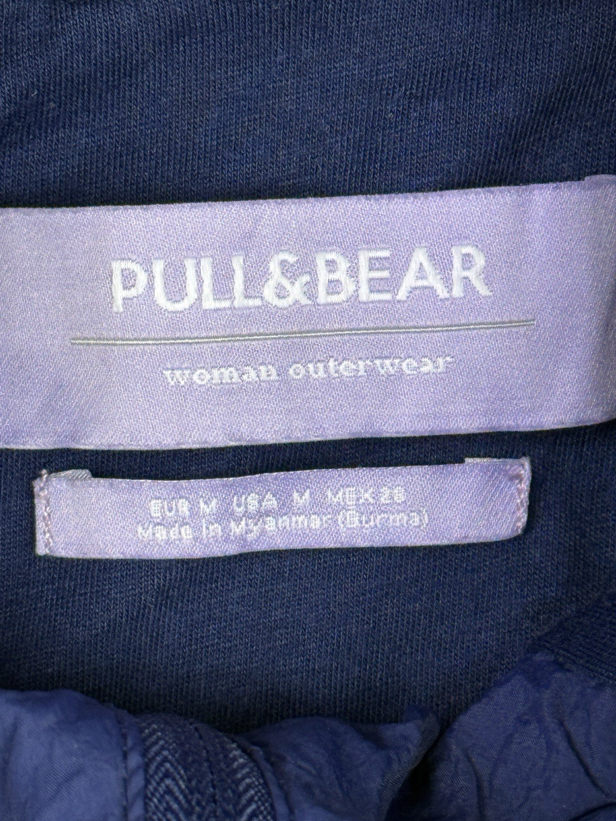 Pull and Bear Blue Zip Track Jacket Medium