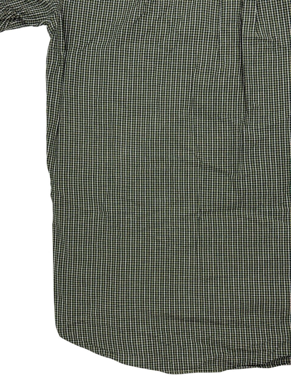 J Crew Green Check Cotton Collared Shirt XL