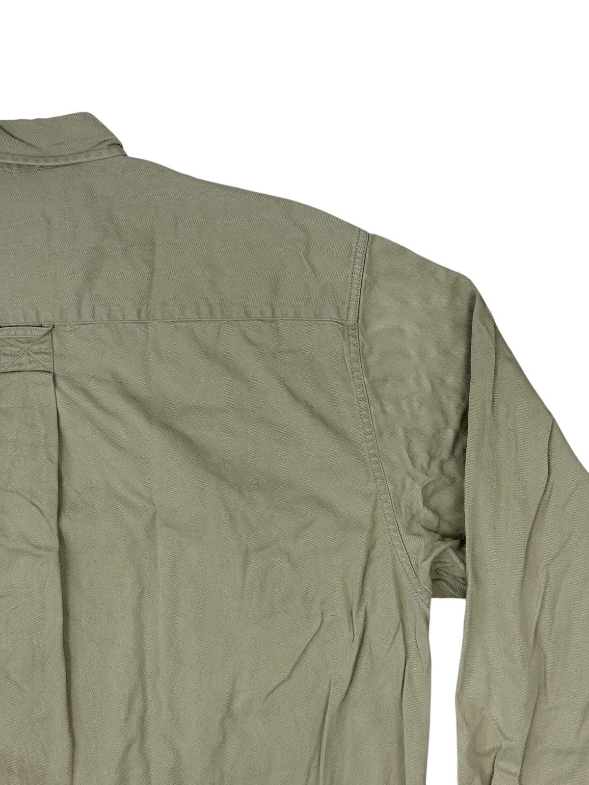 Eddie Bauer Beige Heavy Cotton Collared Shirt Medium