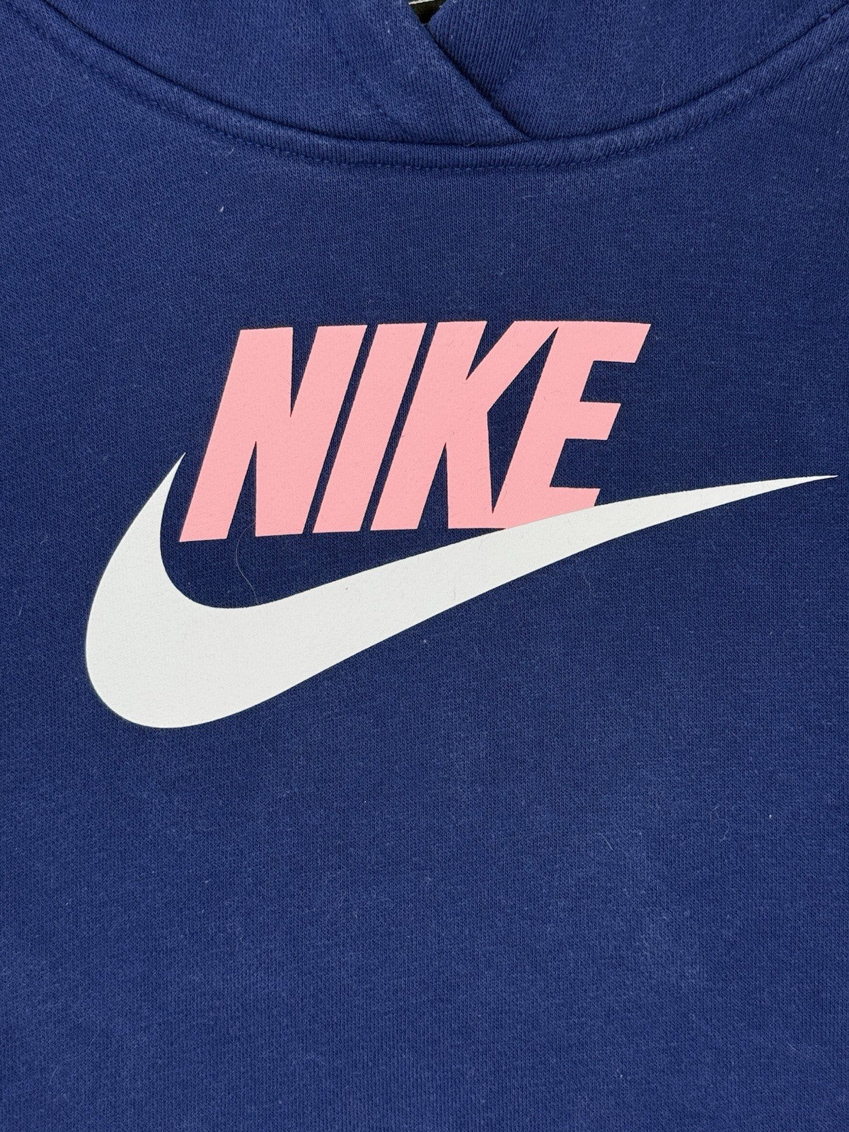 Nike Blue Cropped Printed Hoodie Youth XL