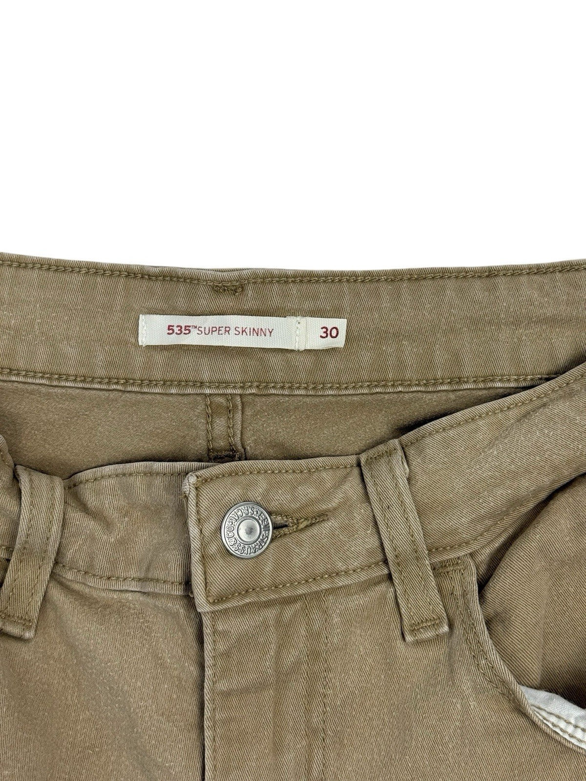Levi's 535 Beige Super Skinny Jeans 30W 30L