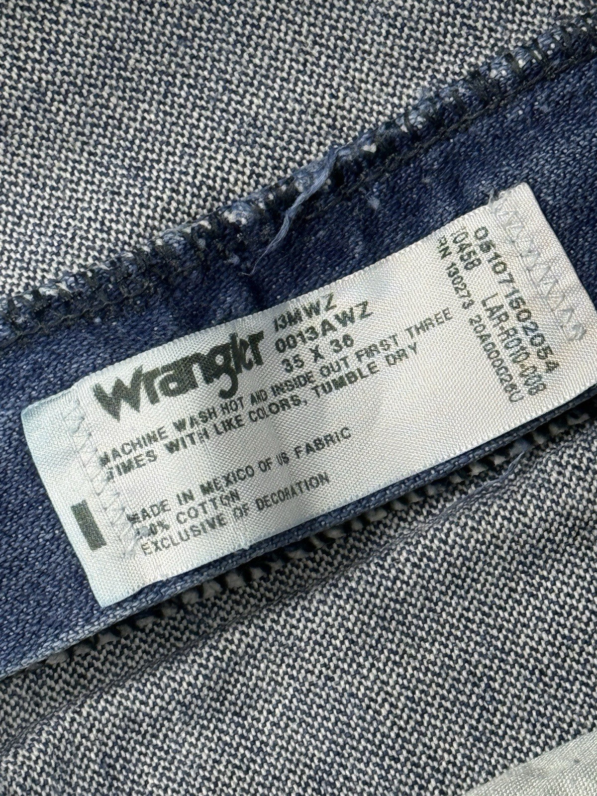 Wrangler 13MWZ Original Cowboy Cut Blue Denim Jeans 35W 36L
