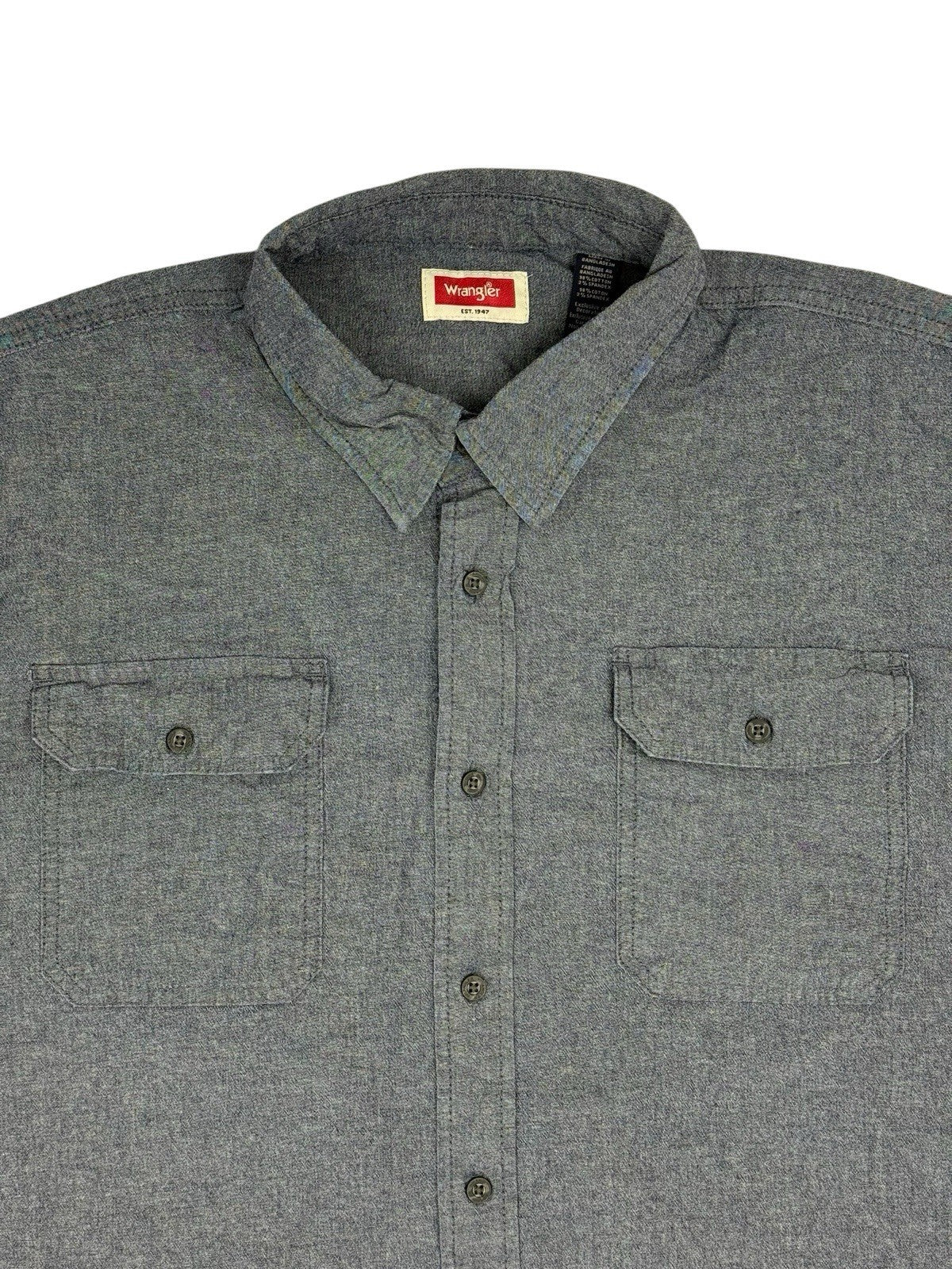Wrangler Blue Button Up Top 2XL