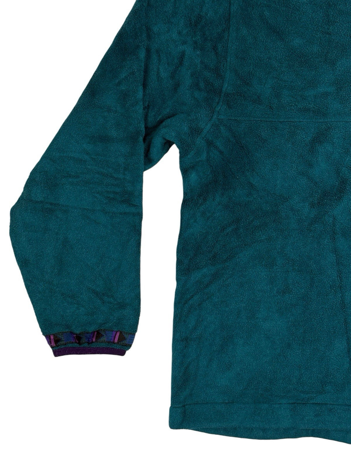 LL Bean Vintage Green Polartec Fleece Zip Jacket Medium
