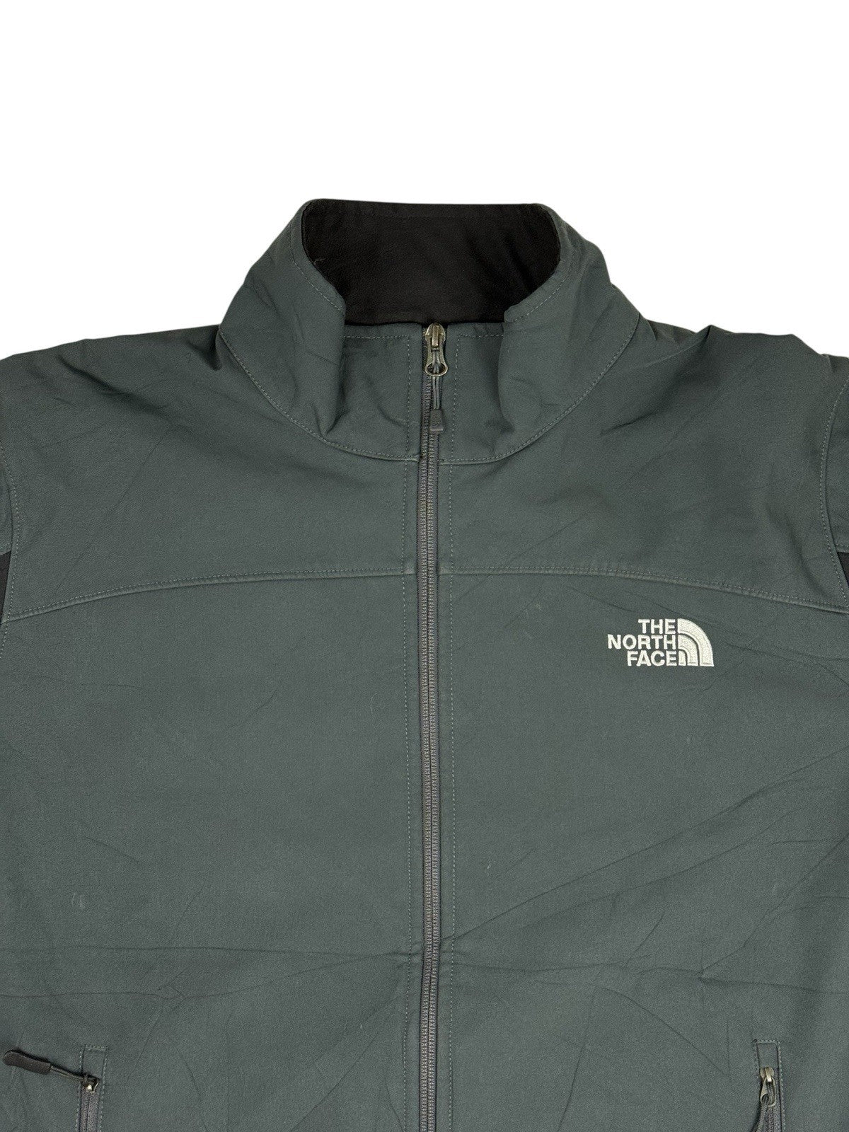 The North Face Grey Zip Softshell Jacket Large
