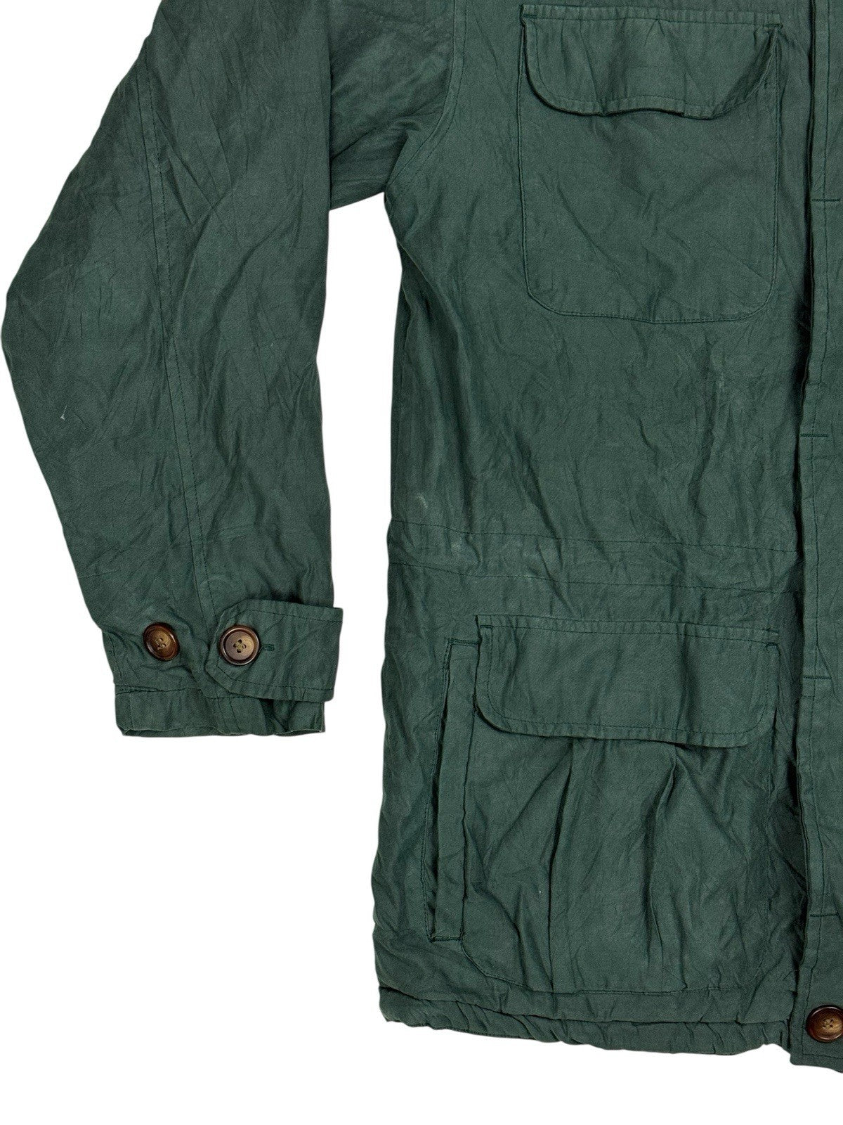 Chaps Ralph Lauren Green Retro Lined Heavy Jacket Medium