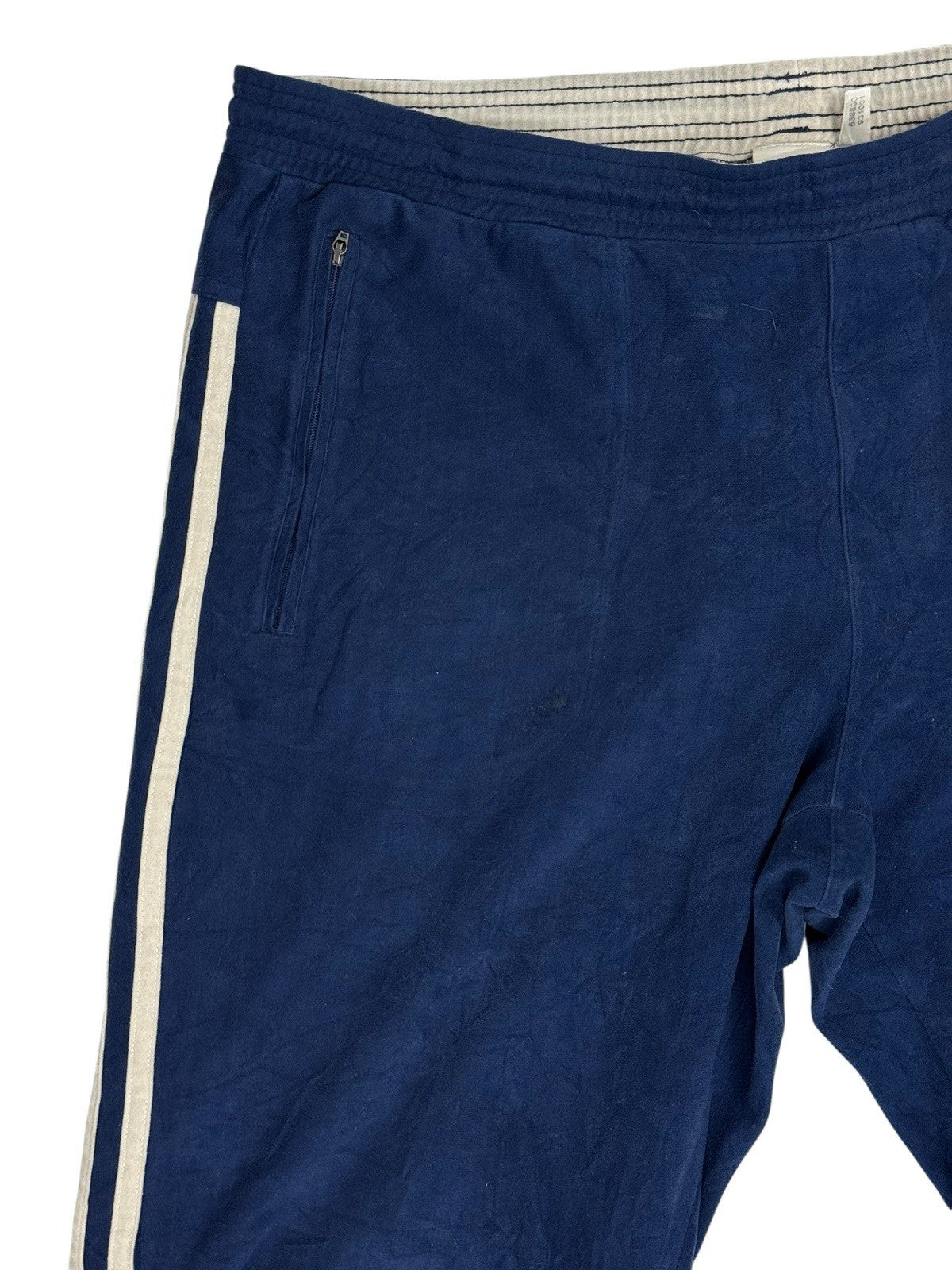 Adidas Vintage Blue Velour Tracksuit Bottoms XL 40W