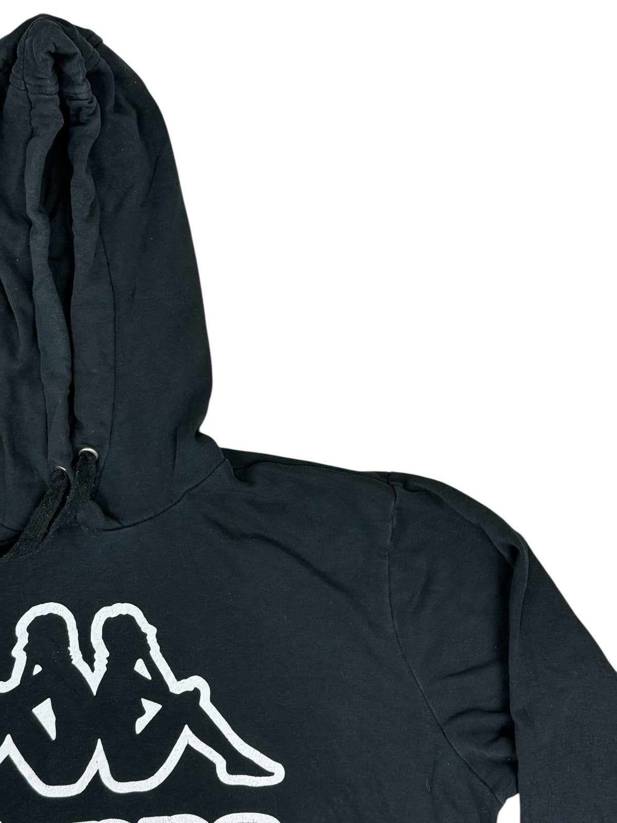 Kappa Black Big Logo Hoodie Medium
