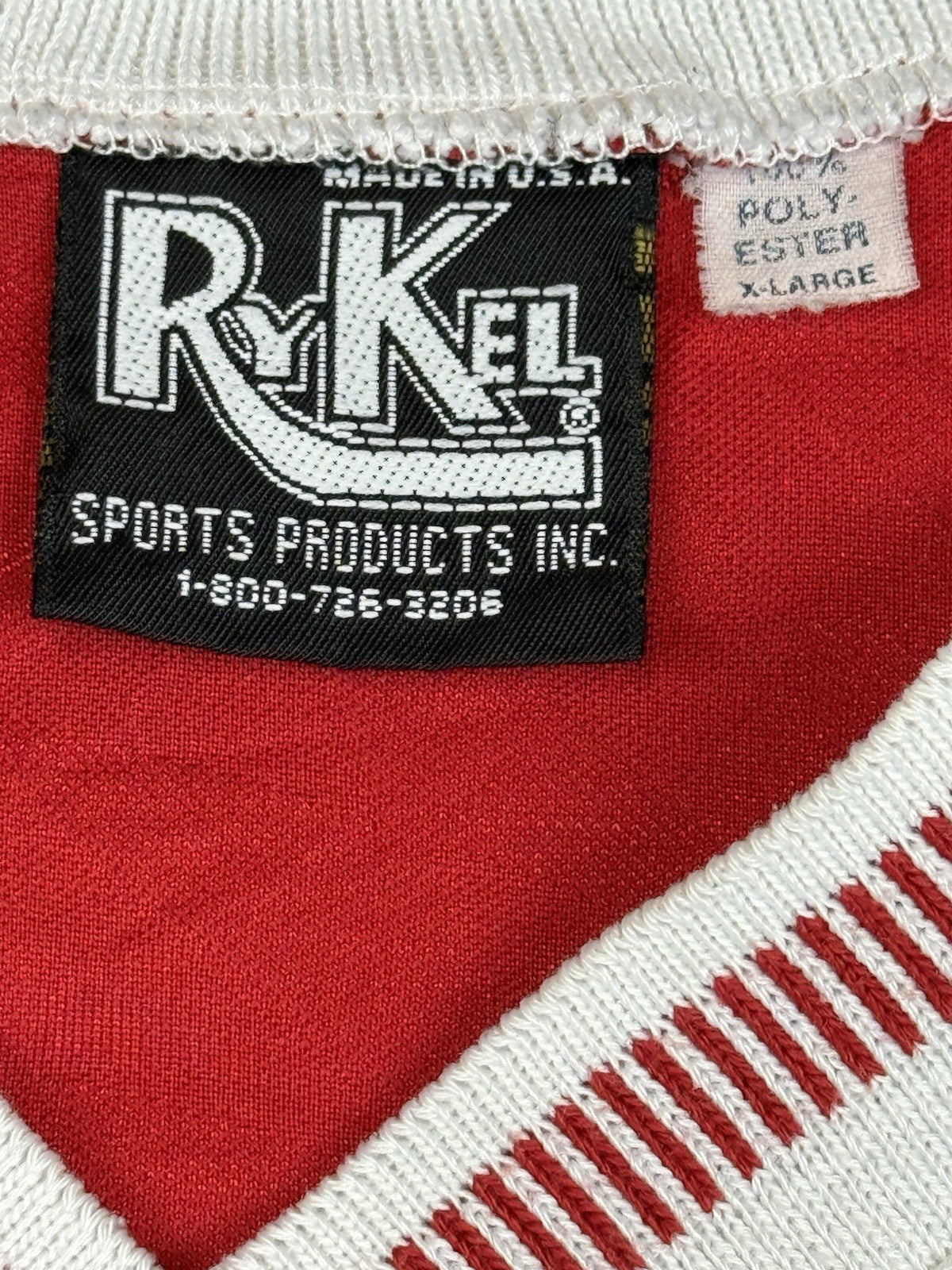 Retro RyKel Red West Weneca Soccer Jersey XL