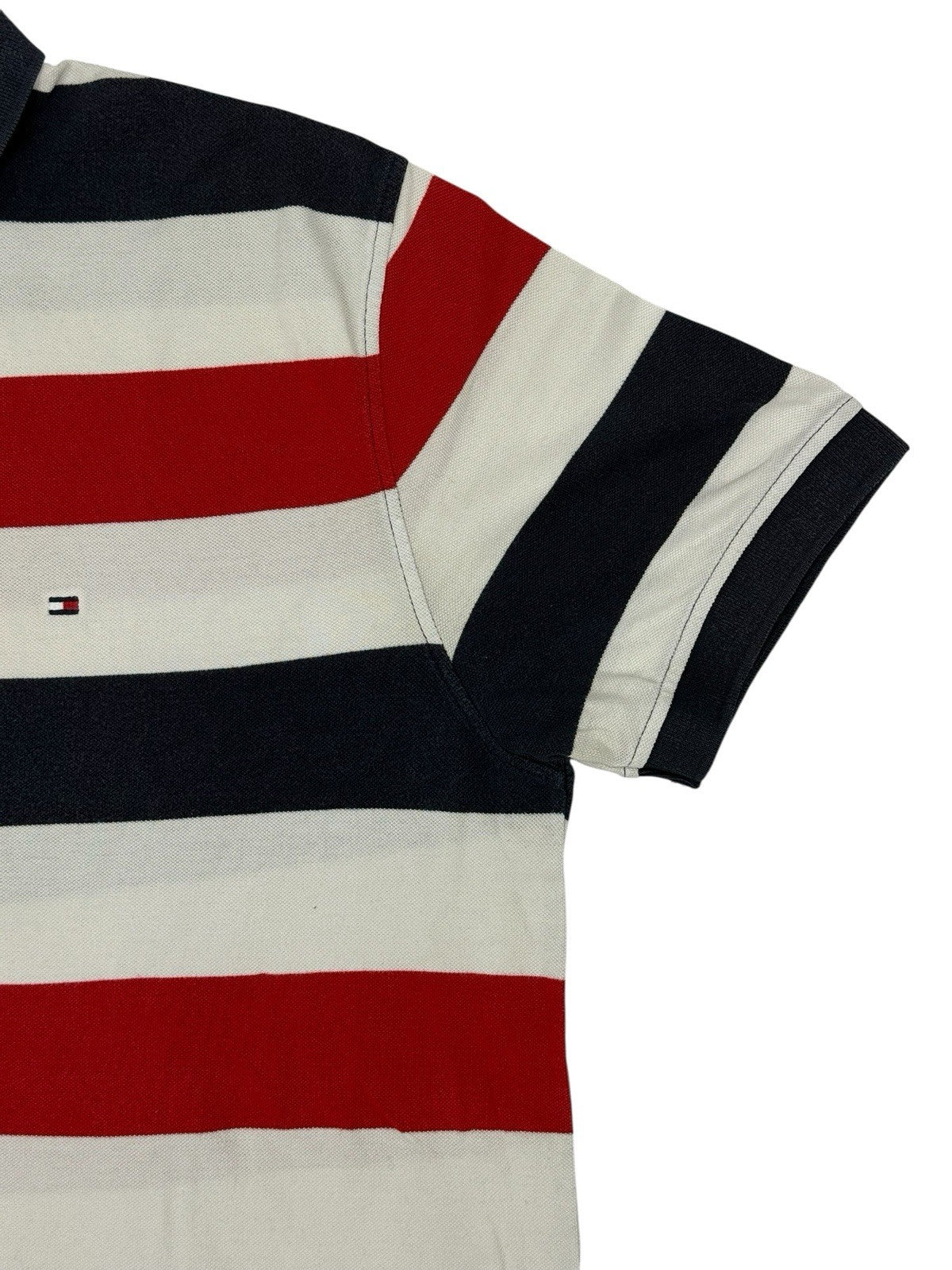 Tommy Hilfiger Retro Multicoloured Striped Polo Top XL