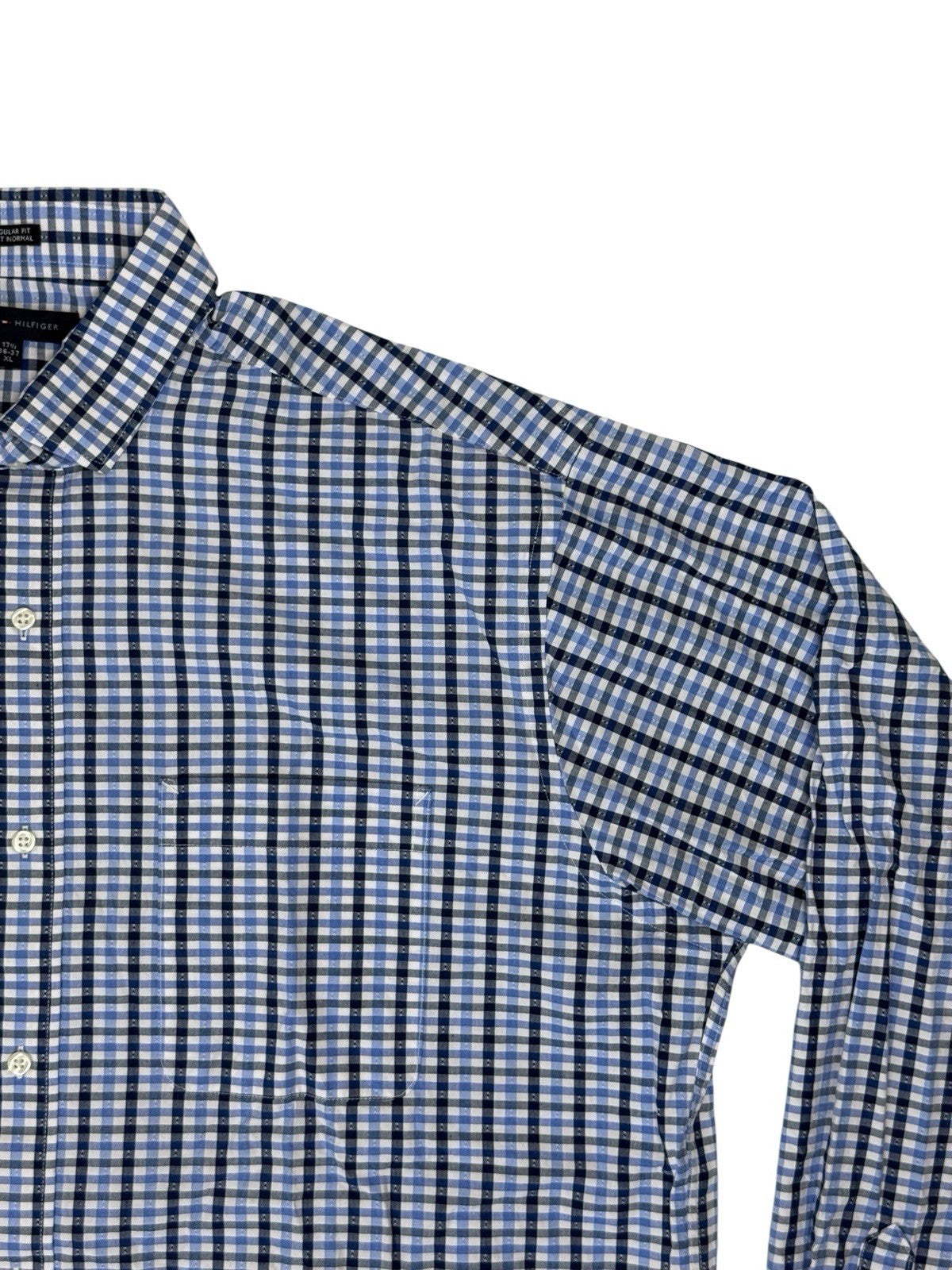 Tommy Hilfiger Blue Check Collared Shirt XL