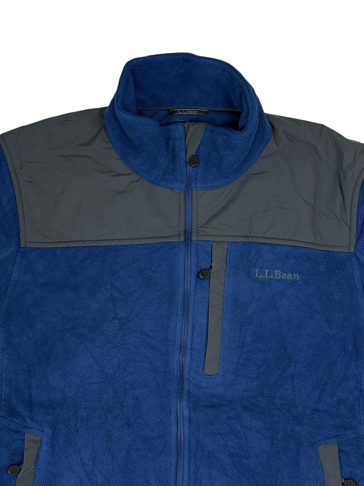 LL Bean Blue Polartec Fleece Zip Jacket Medium