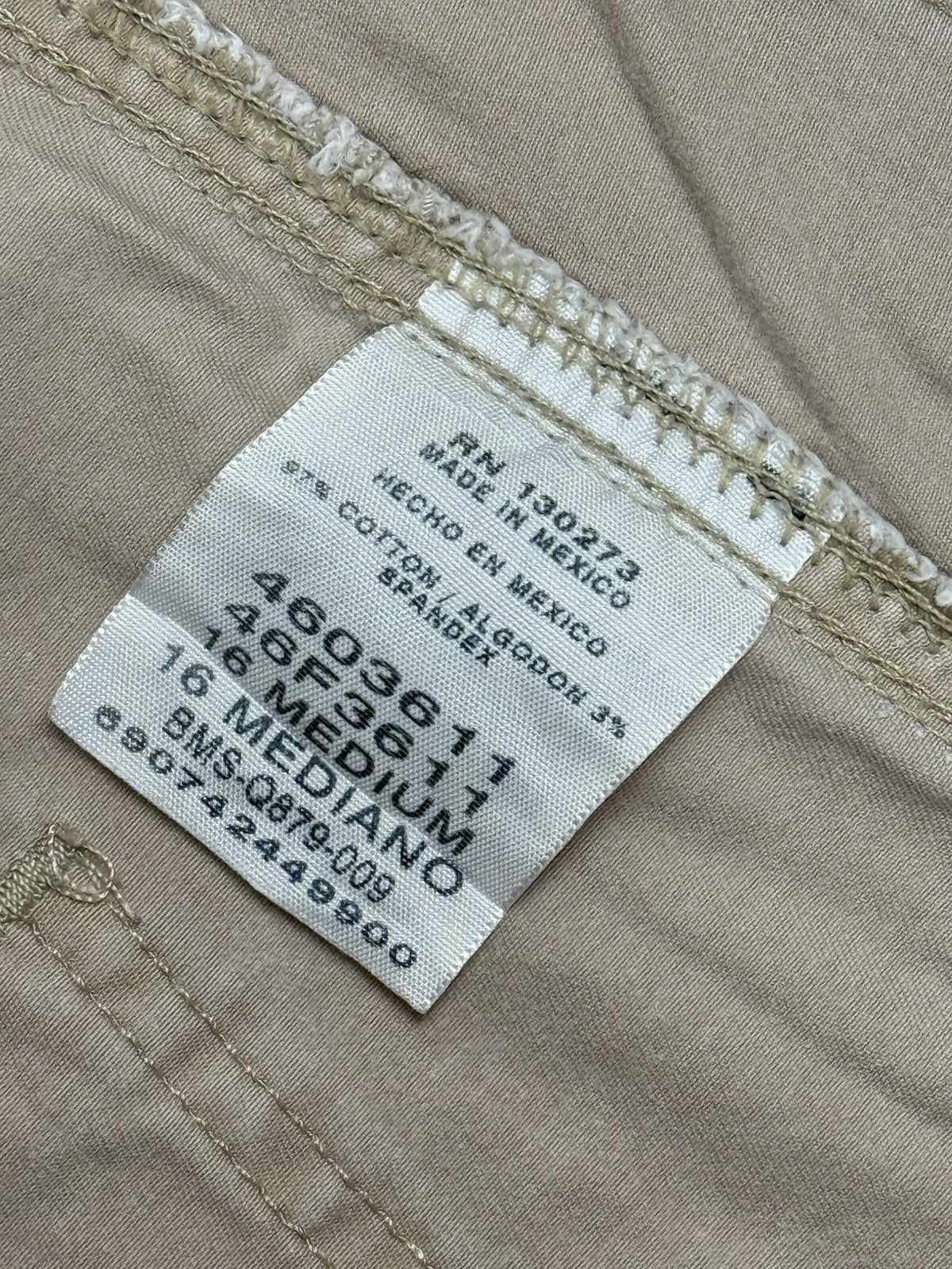 Lee Beige Classic Fit Trousers 34W 27L