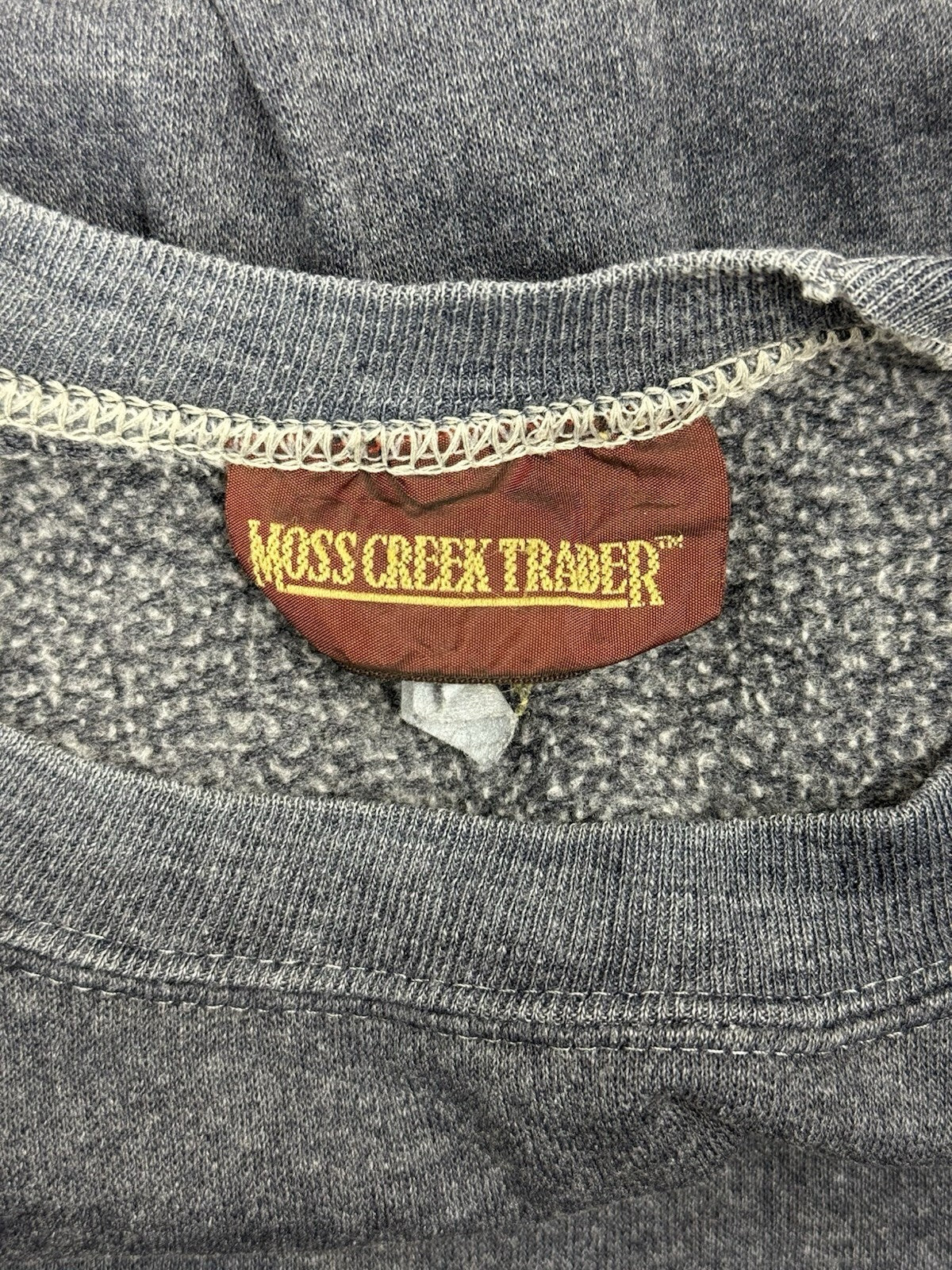 Vintage Moss Creek Trader Grey Argyle Pattern Jumper Medium