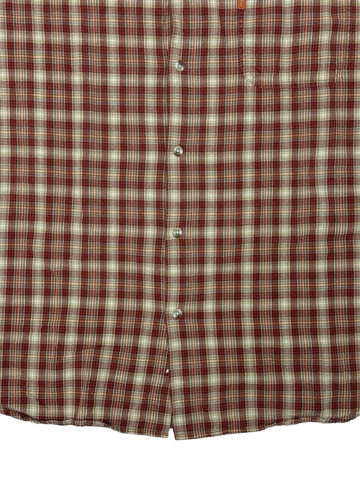 Columbia Red Check Cotton Collared Shirt 2XL
