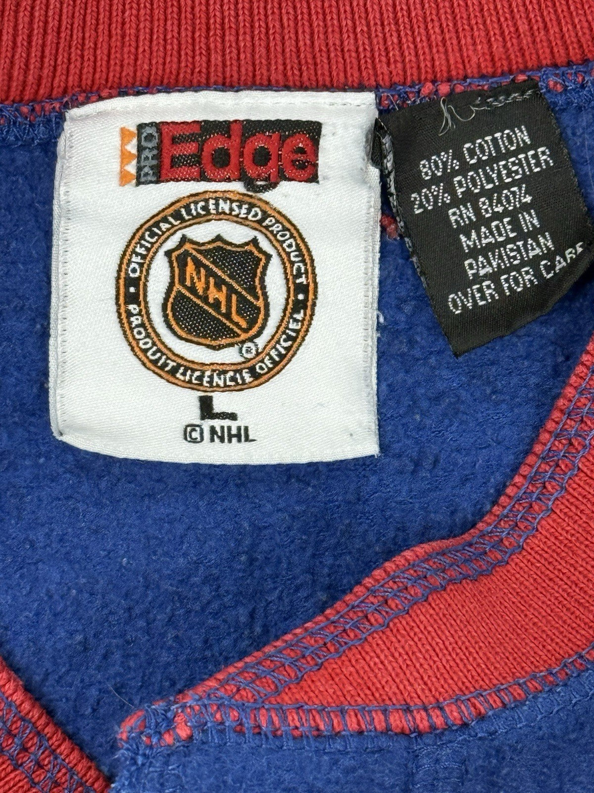 St Louis Blues Vintage NHL Pro Edge Henley Jumper Large