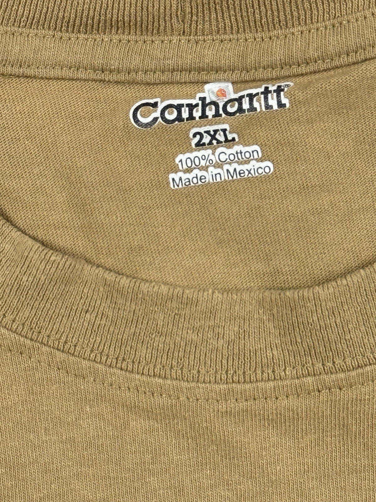 Carhartt Retro Beige Printed Workwear Short Sleeve Top 2XL