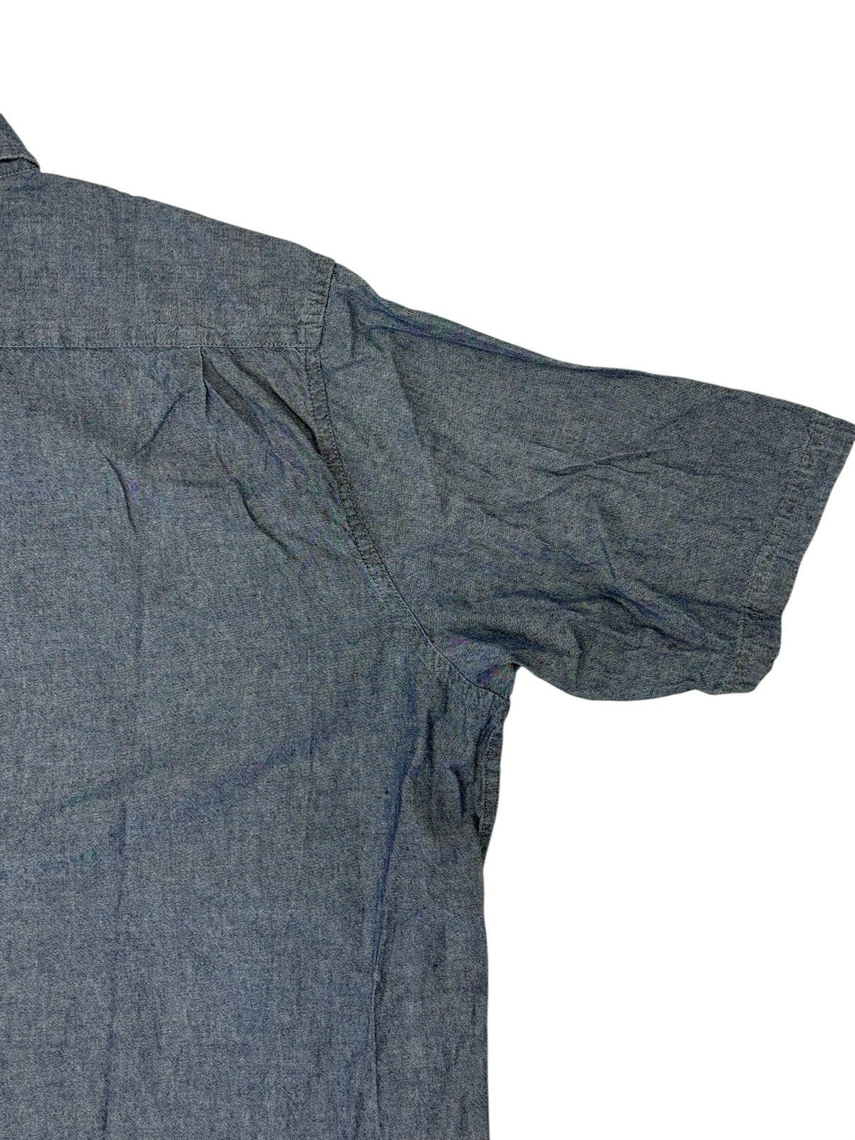 Wrangler Blue Cotton Collared Short Sleeve Shirt 2XL