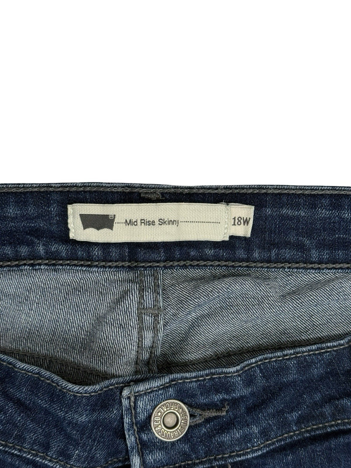 Levi's Blue Mid Rise Skinny Denim Jeans 38W 30L