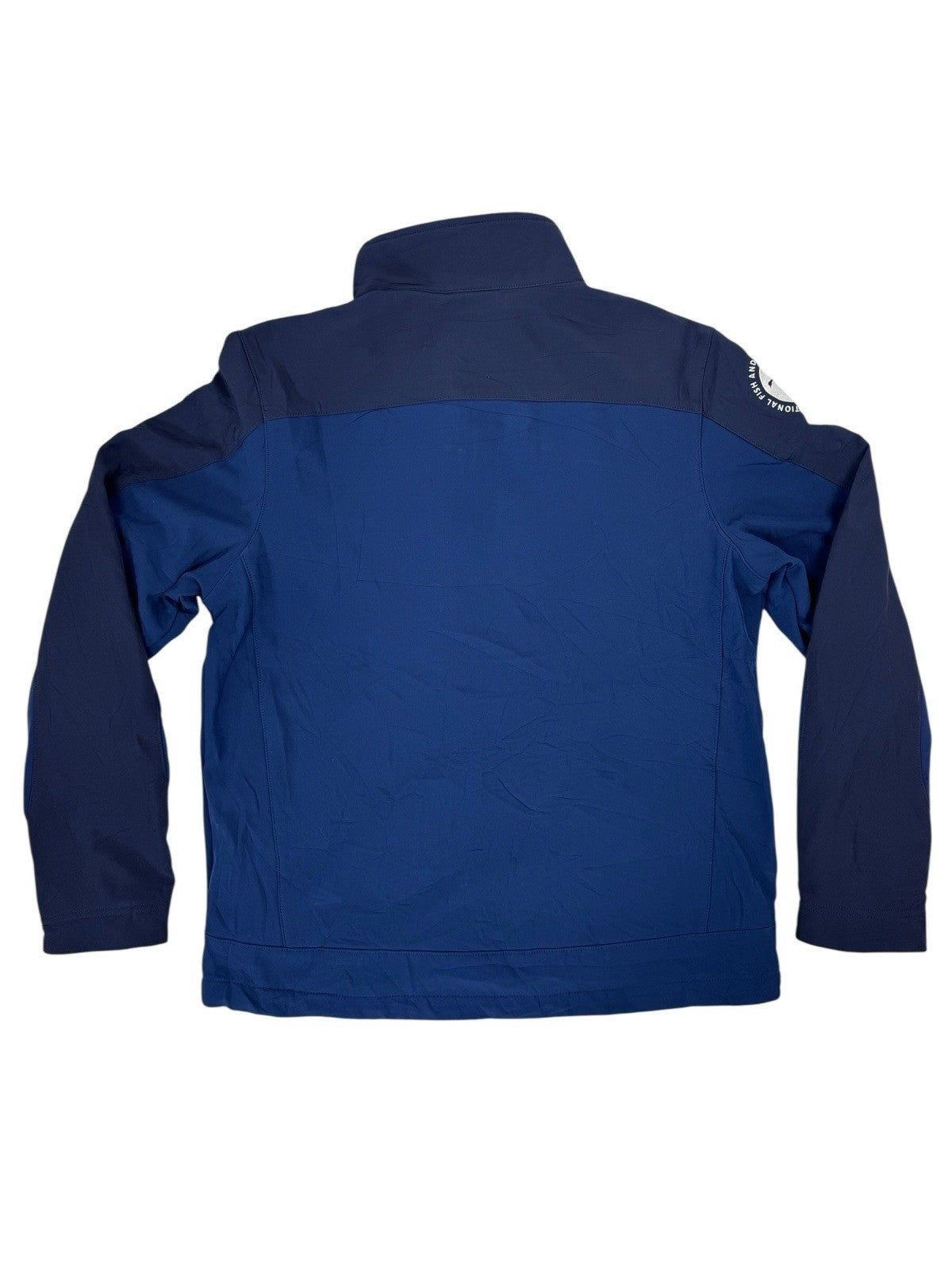 LL Bean Blue Softshell Fleece Jacket Medium