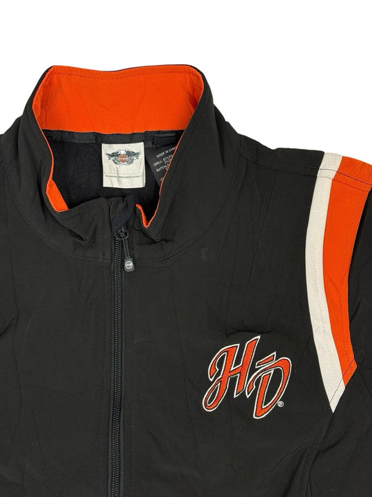 Harley Davidson Black Softshell Embroidered Zip Jacket XL