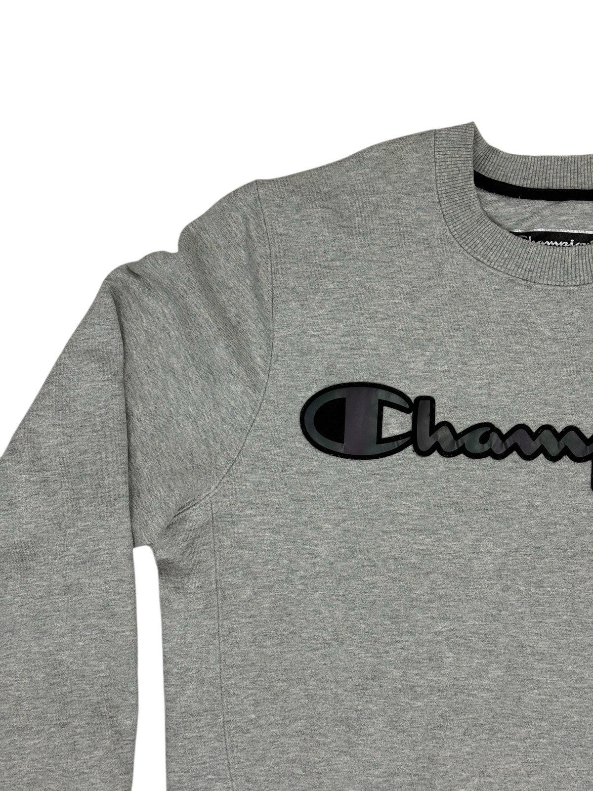Champion Grey Reflective Logo Jumper Small