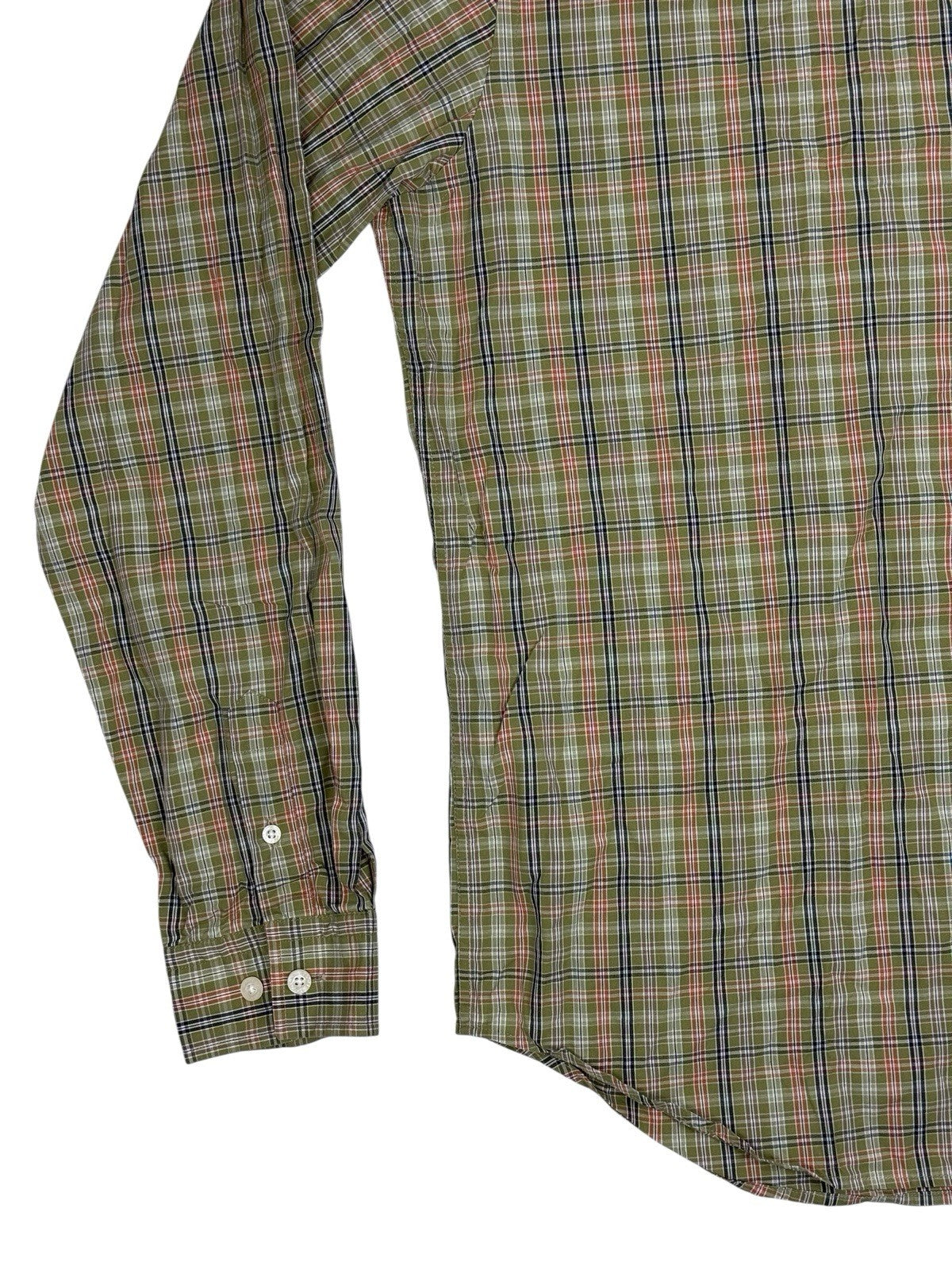 Dockers Green Plaid Collared Shirt XL
