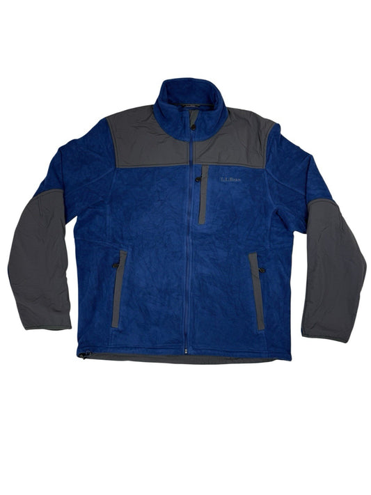 LL Bean Blue Polartec Fleece Zip Jacket Medium