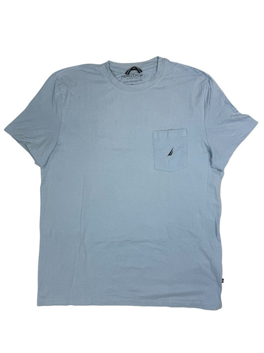 Nautica Retro Blue Slim Fit Performance Top Large