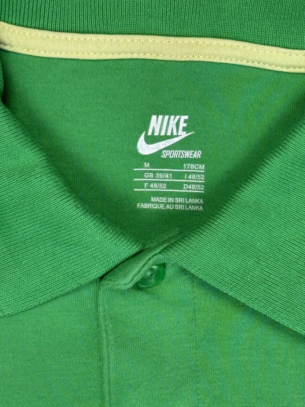 Nike Green Retro Polo Top Medium