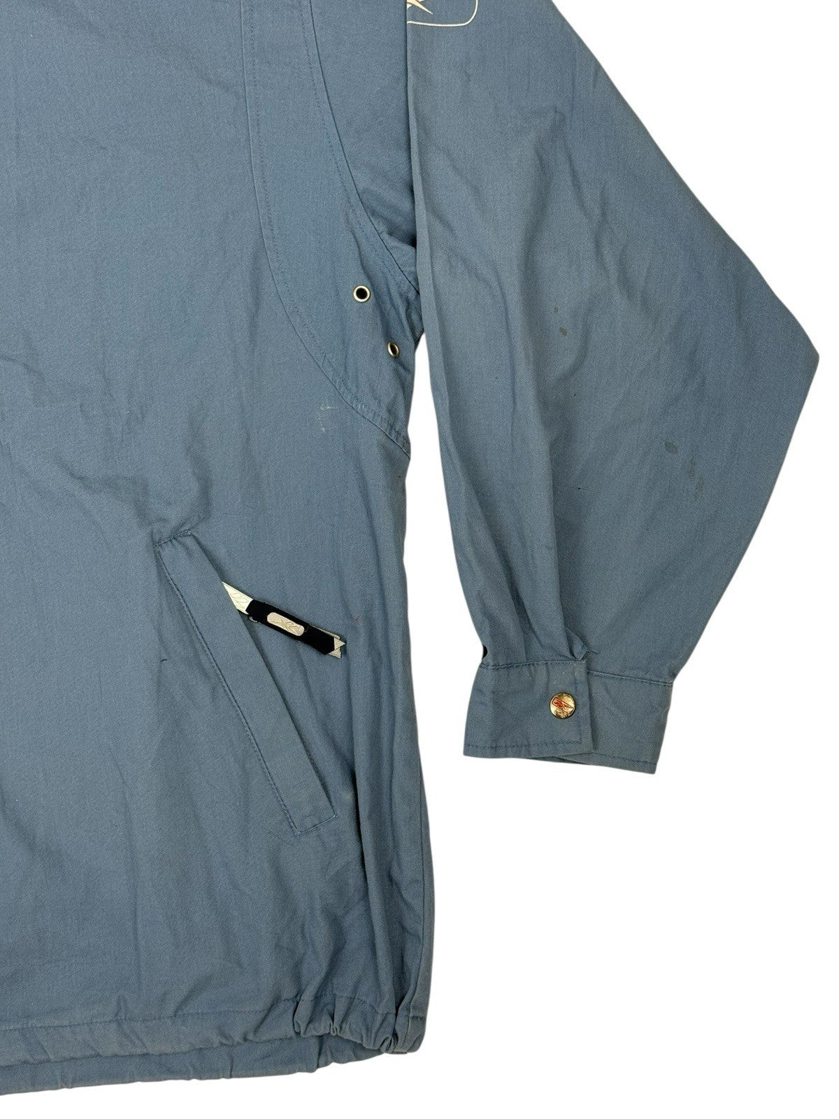 Reebok Blue Retro 1/4 Zip Pullover Jacket Large