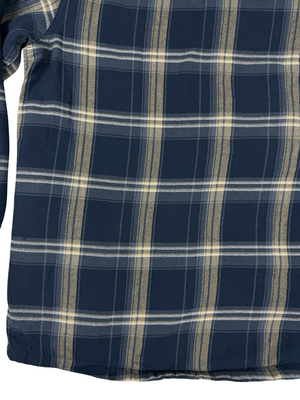 Wrangler Blue Plaid Fleece Lined Shirt Jacket Medium