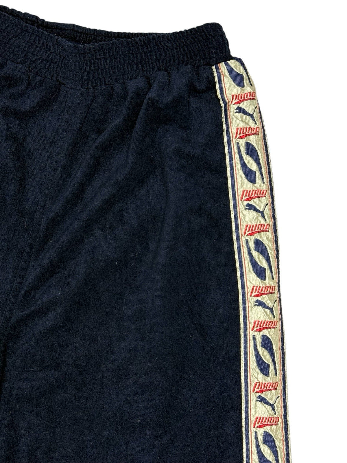 Puma Vintage Blue Velour Tracksuit Bottoms Medium