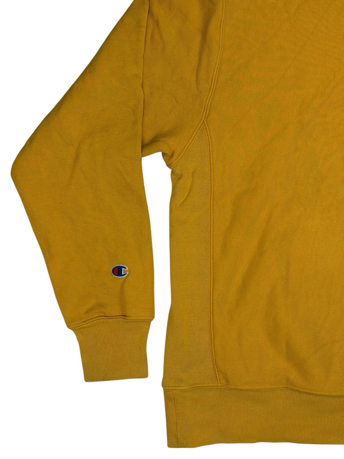 Champion Yellow Reverse Weave Heavyweight Hoodie Medium