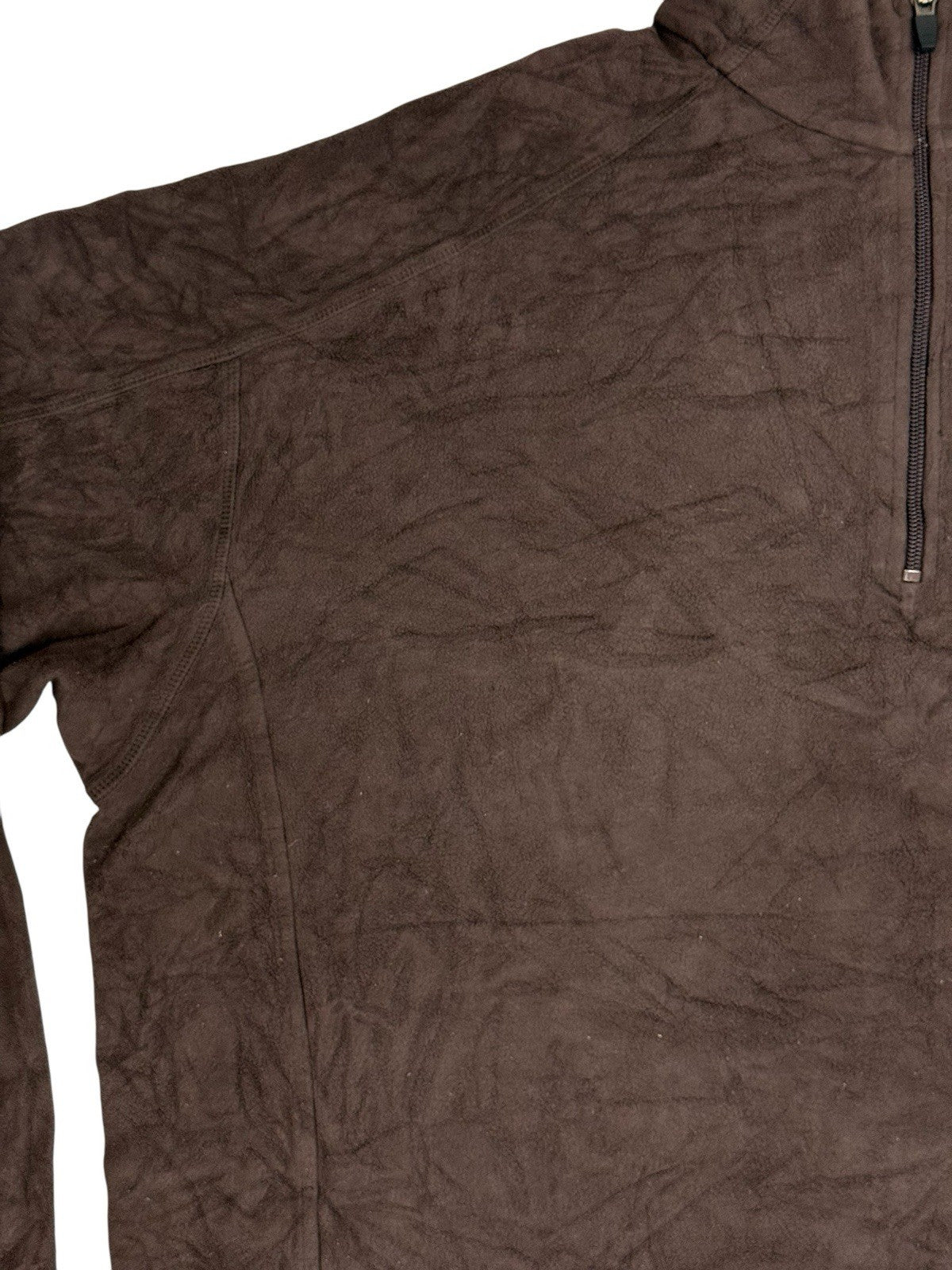 LL Bean Brown 1/4 Zip Fleece Jumper 2XL Tall
