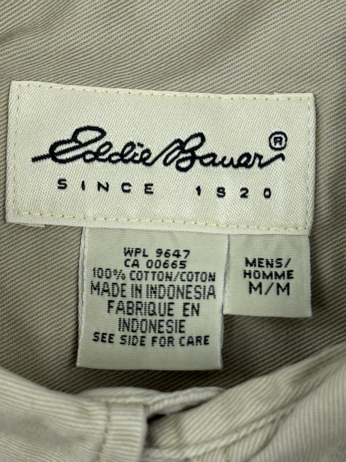 Eddie Bauer Beige Heavy Cotton Collared Shirt Medium