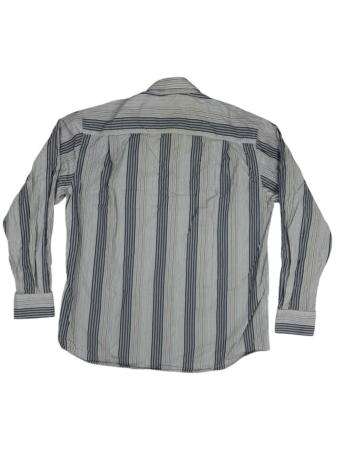 Lacoste Retro Blue Striped Shirt Large