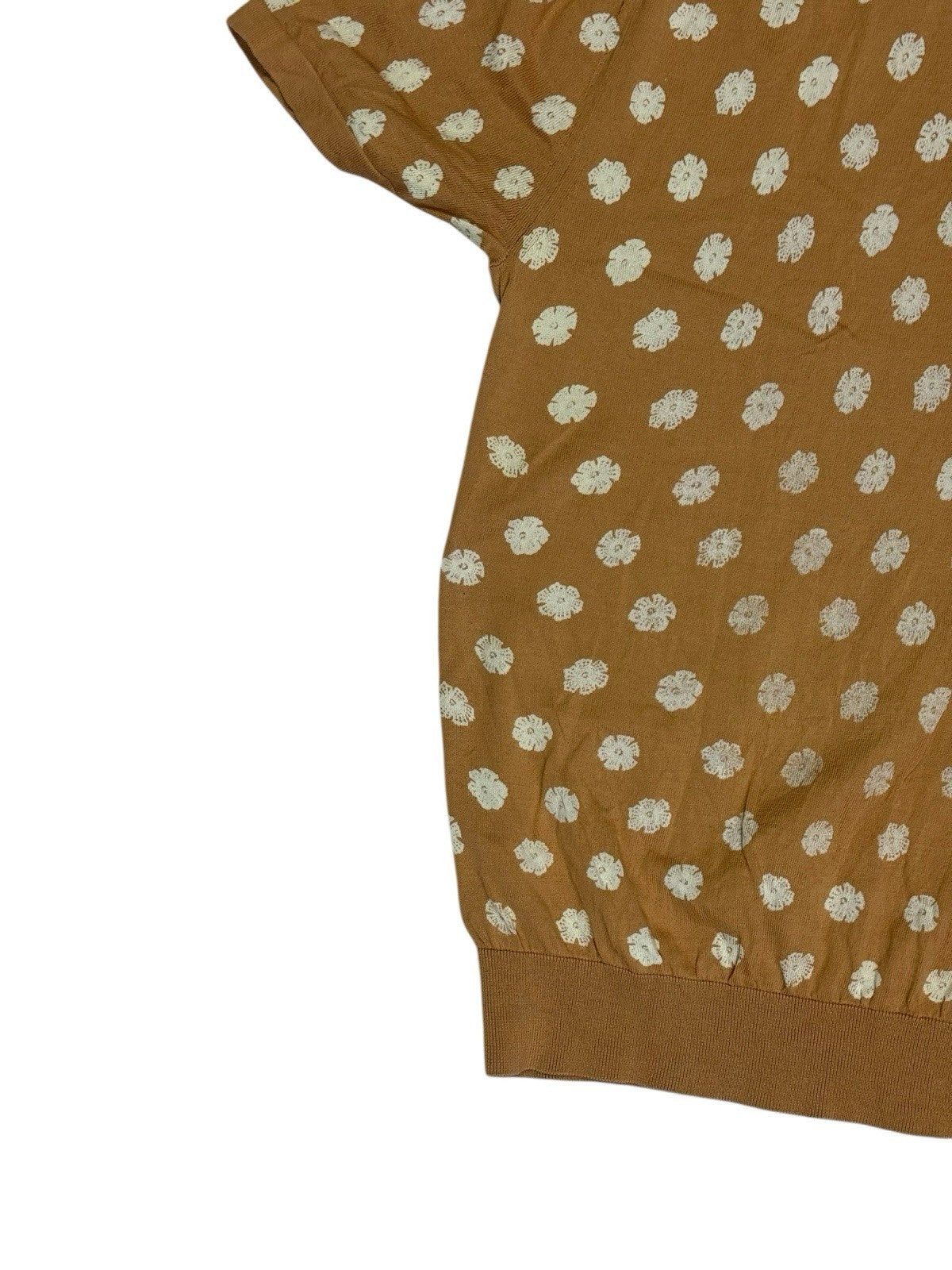French Connection Brown Polo Top Medium