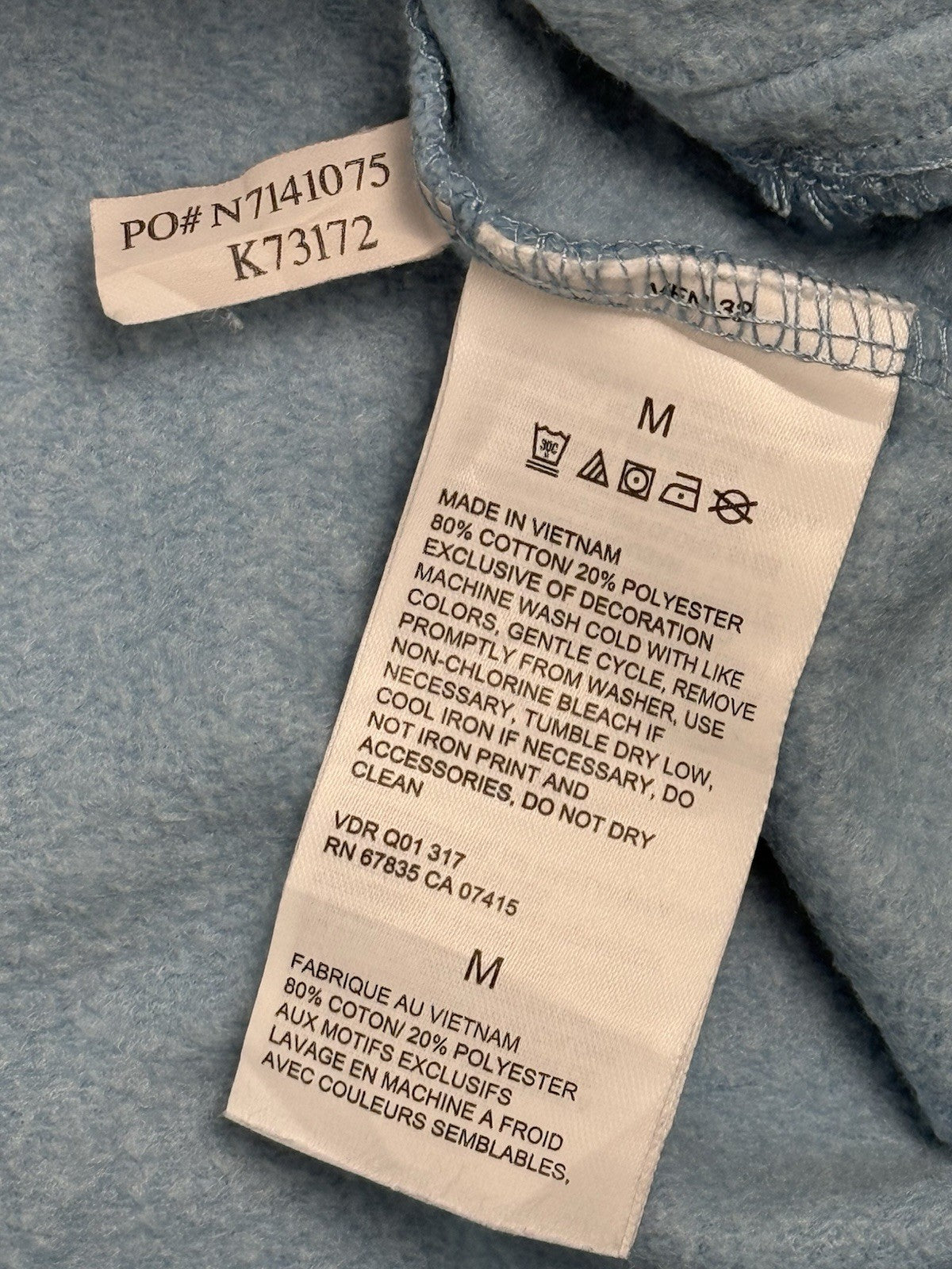 Nautica Light Blue Quarter Zip Embroidered Jumper Medium