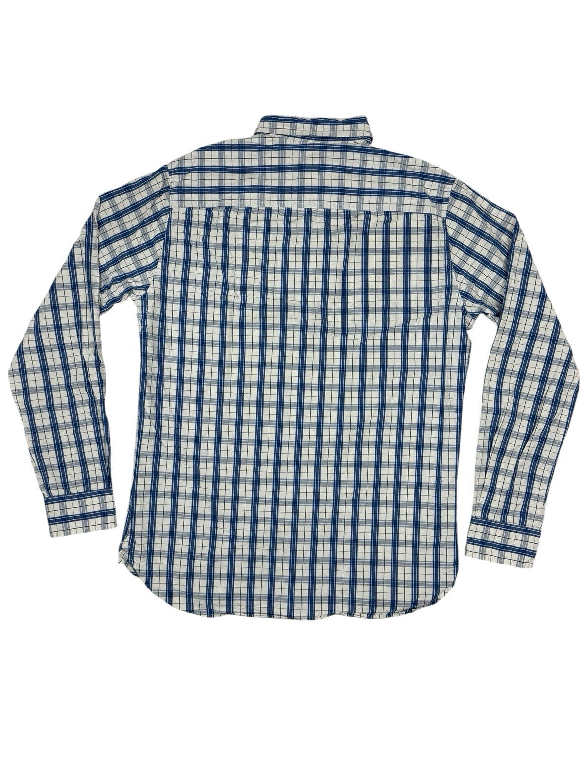 Timberland Blue Plaid Slim Fit Collared Shirt Medium