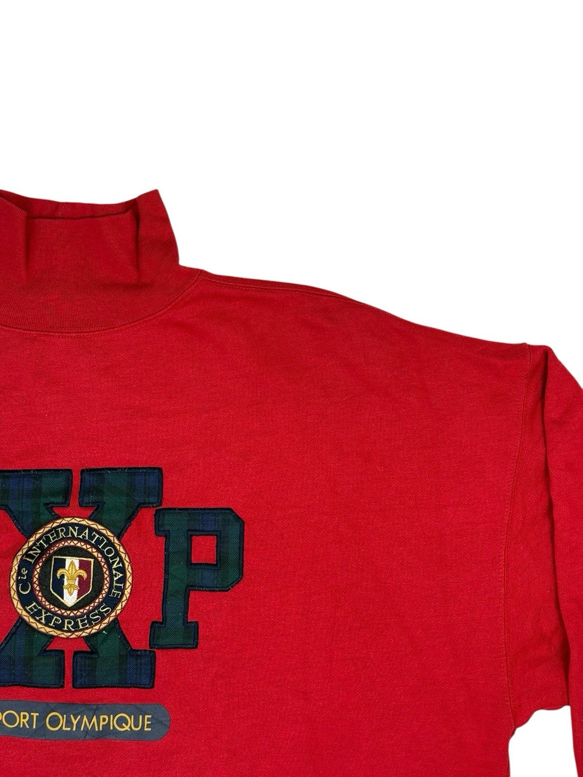 Internationale Express Red 90s Turtleneck Jumper XL