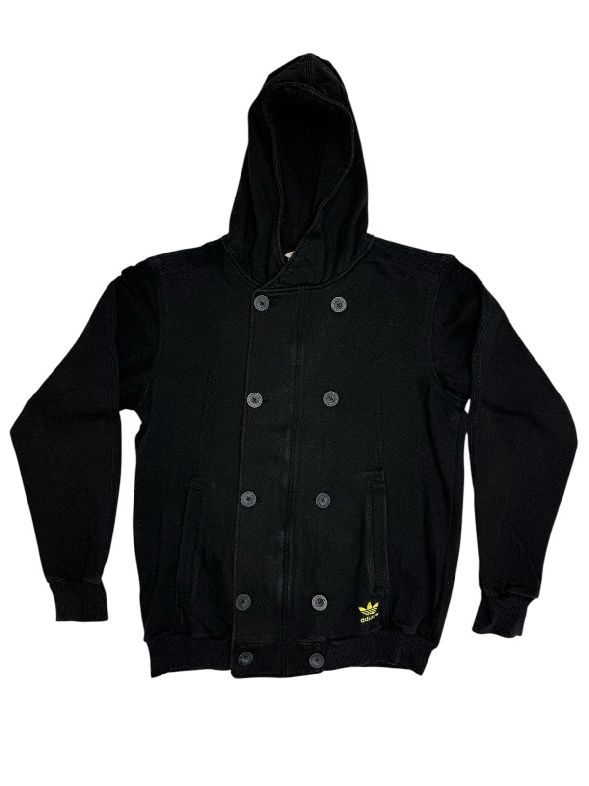 Adidas Black Hooded Coat Large