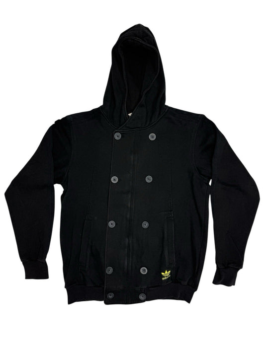 Adidas Black Hooded Coat Large