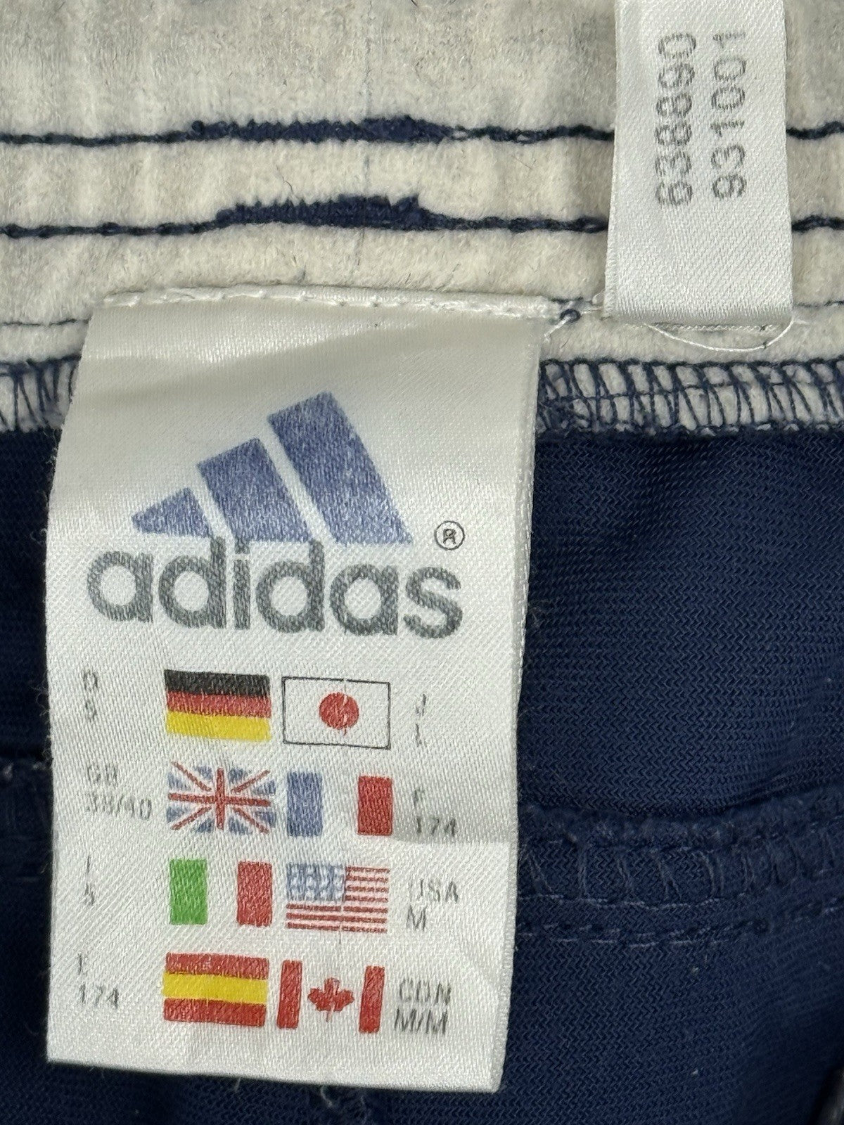 Adidas Vintage Blue Velour Tracksuit Bottoms XL 40W