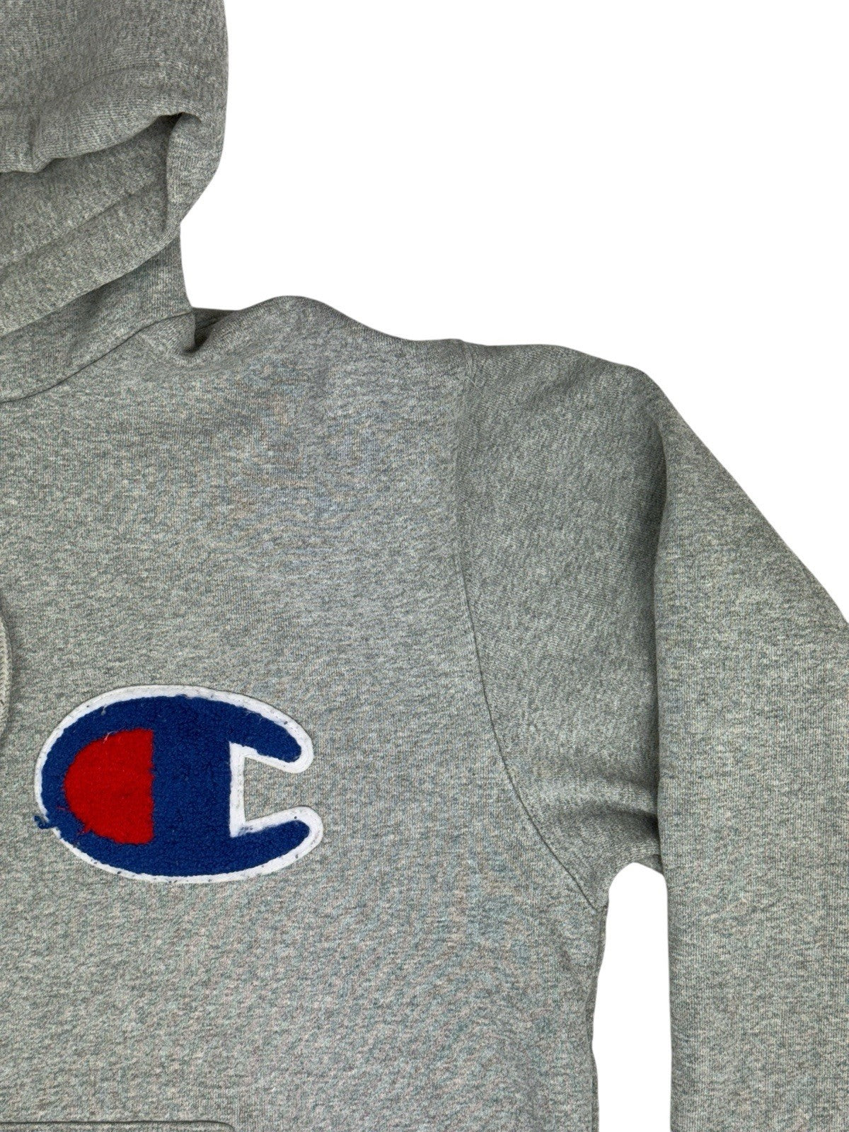 Champion Grey Retro Japanese Line Hoodie XL