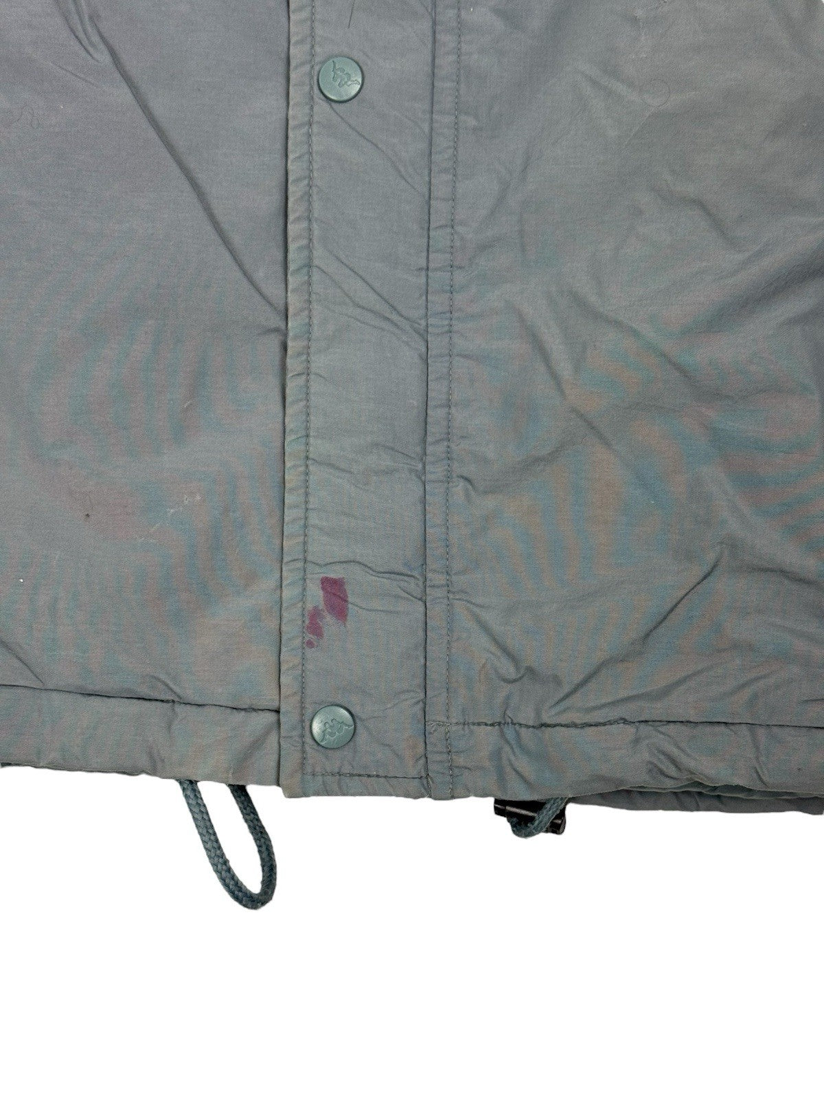 Kappa Blue Retro Padded Zip Jacket Large