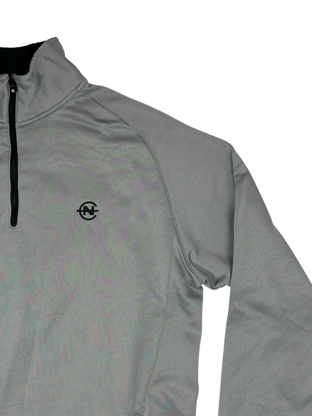 Nautica Competition Grey Quarter Zip Jumper Large