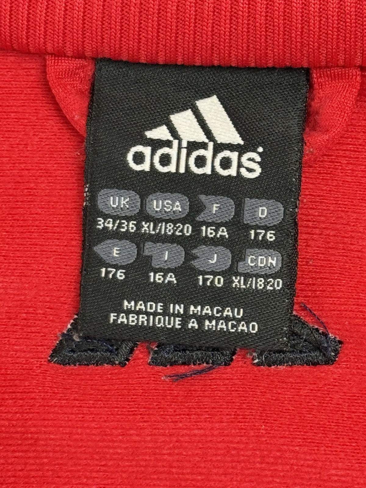 Adidas Retro Red Zip Track Jacket Youth XL